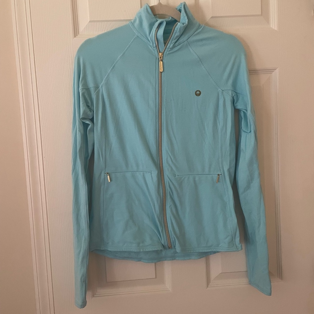 Lilly Pulitzer Blue Luxletic Zip Up Jacket